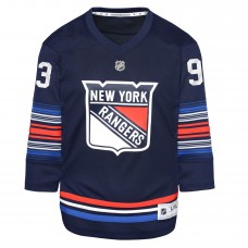 Подростковая New York Rangers Mika Zibanejad Navy Alternate Replica Player Jersey