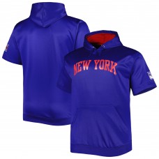 New York Rangers Big & Tall Logo Short Sleeve Hoodie - Royal