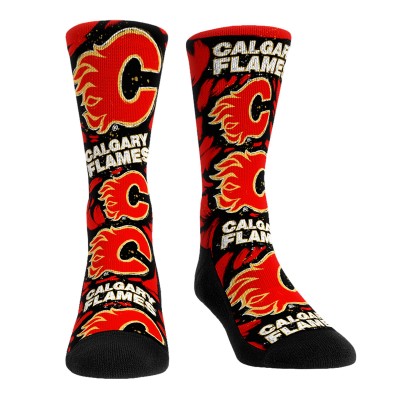 Носки Calgary Flames Rock Em Unisex Allover Logo &amp; Paint Crew