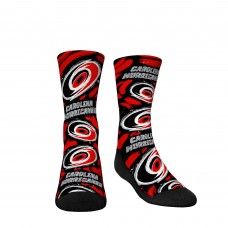 Подростковая Carolina Hurricanes Rock Em Socks Allover Logo & Paint Crew Socks