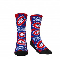 Montreal Canadiens Rock Em Socks Youth Allover Logo & Paint Crew Socks