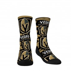 Vegas Golden Knights Rock Em Socks Youth Allover Logo & Paint Crew Socks