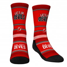 New Jersey Devils Rock Em Socks Youth Team Slogan Crew Socks