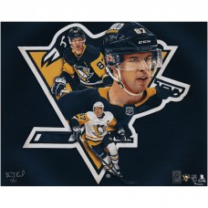 Sidney Crosby Pittsburgh Penguins Unsigned Fanatics Authentic 16 x 20 Photo Print - Designed and Signed by Artist Brian Konnick - Limited Edition of 25