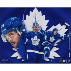 Auston Matthews Toronto Maple Leafs Unsigned Fanatics Authentic 16 x 20 Photo Print - Designed and Signed by Artist Brian Konnick - Limited Edition of 25