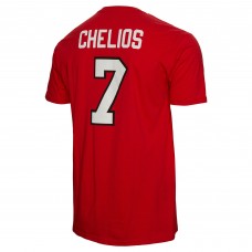 Футболка с номером Chris Chelios Chicago Blackhawks Mitchell & Ness  - Red