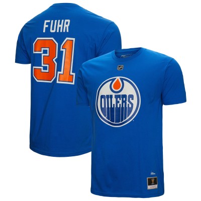Футболка с номером Grant Fuhr Edmonton Oilers Mitchell & Ness  - Royal