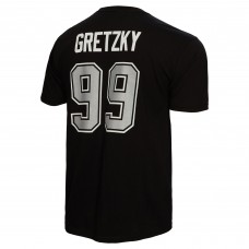 Wayne Gretzky Los Angeles Kings Mitchell & Ness Captain Patch Name & Number T-Shirt - Black