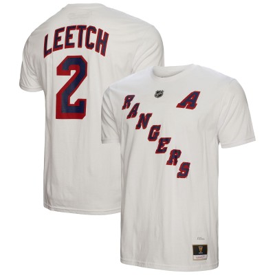 Футболка Brian Leetch New York Rangers Mitchell & Ness Name & Number - White