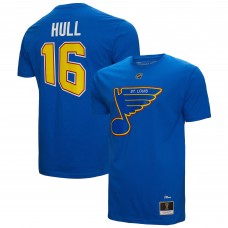 Футболка с номером Brett Hull St. Louis Blues Mitchell & Ness  - Blue