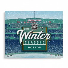 Pittsburgh Penguins vs. Boston Bruins 2023 NHL Winter Classic Stretched 20 x 24 Canvas Giclee Print - Designed and Signed by Artist Brian Konnick - Limited Edition of 23