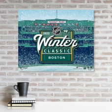 Pittsburgh Penguins vs. Boston Bruins 2023 NHL Winter Classic Stretched 20 x 24 Canvas Giclee Print - Designed and Signed by Artist Brian Konnick - Limited Edition of 23