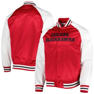 Куртка Chicago Blackhawks Mitchell & Ness Primetime Raglan Satin - Red/White