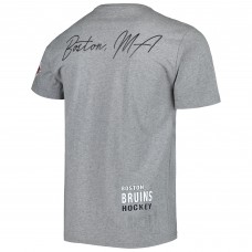 Boston Bruins Mitchell & Ness City Collection T-Shirt - Heather Gray
