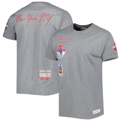 Футболка New York Rangers Mitchell & Ness City Collection - Heather Gray