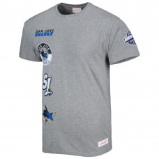 San Jose Sharks Mitchell & Ness City Collection T-Shirt - Heather Gray