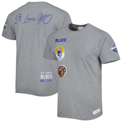 Футболка St. Louis Blues Mitchell & Ness City Collection - Heather Gray