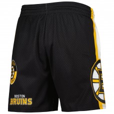 Boston Bruins Mitchell & Ness City Collection Mesh Shorts - Black