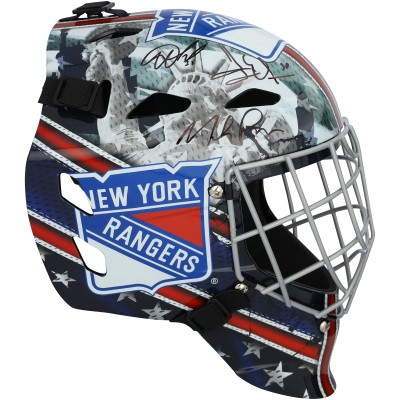 Henrik Lundqvist, Igor Shesterkin & Mike Richter New York Rangers Autographed Fanatics Authentic Replica Goalie Mask