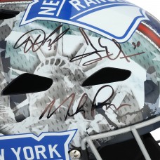 Henrik Lundqvist, Igor Shesterkin & Mike Richter New York Rangers Autographed Fanatics Authentic Replica Goalie Mask Henrik Lundqvist, Igor Shesterkin & Mike Richter New York Rangers Autographed Fanatics Authentic Replica Goalie Mask