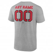 Футболка New Jersey Devils Any Name & Number Personalized Evanston Stencil - Heather Gray