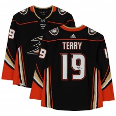 Игровая джерси Troy Terry Anaheim Ducks Autographed Fanatics Authentic Adidas Black Authentic