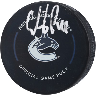 Elias Pettersson Vancouver Canucks Autographed Fanatics Authentic Official Game Puck