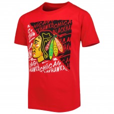 Chicago Blackhawks Youth Divide T-Shirt - Red