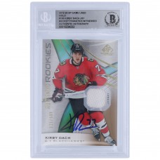 Kirby Dach Chicago Blackhawks Autographed 2019-20 Upper Deck SP Game Used Gold Authentic Rookies Relic #193 #/599 Beckett Fanatics Witnessed Authenticated Rookie Card