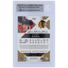 Kirby Dach Chicago Blackhawks Autographed 2019-20 Upper Deck Trilogy Level 1 Rookie Premieres #58 #271/299 Beckett Fanatics Witnessed Authenticated Rookie Card