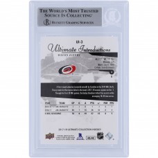 Haydn Fleury Carolina Hurricanes Autographed 2017-18 Upper Deck Ultimate Collection Ultimate Introductions #UI-3 Beckett Fanatics Witnessed Authenticated Rookie Card