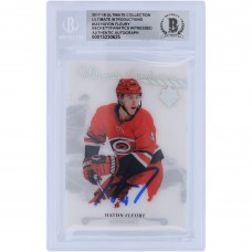 Haydn Fleury Carolina Hurricanes Autographed 2017-18 Upper Deck Ultimate Collection Ultimate Introductions #UI-3 Beckett Fanatics Witnessed Authenticated 10 Rookie Card