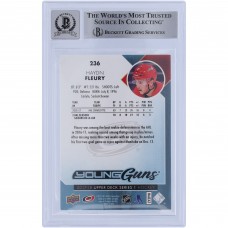 Haydn Fleury Carolina Hurricanes Autographed 2017-18 Upper Deck Young Guns #236 Beckett Fanatics Witnessed Authenticated 10 Rookie Card