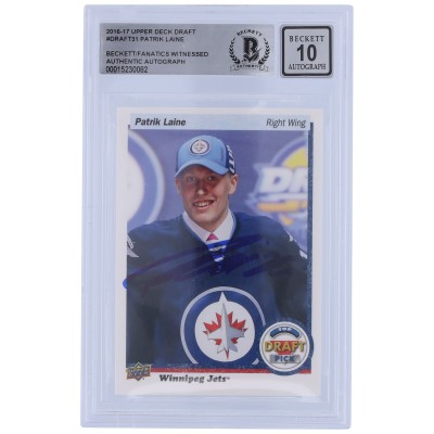 Patrik Laine Winnipeg Jets Autographed 2016-17 Upper Deck Draft Top Draft Pick #DRAFT-31 Beckett Fanatics Witnessed Authenticated 10 Rookie Card