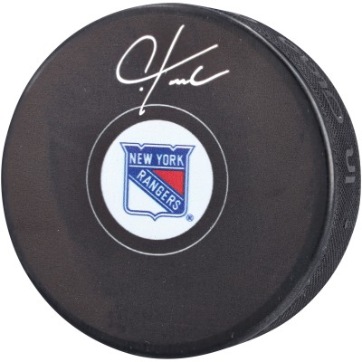 Шайба Chris Kreider New York Rangers Autographed Fanatics Authentic Team