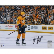 Roman Josi Nashville Predators Autographed Fanatics Authentic 8 x 10 Gold Jersey Celebrating Photograph