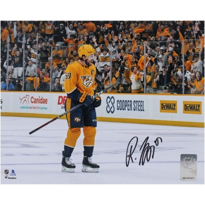 Roman Josi Nashville Predators Autographed Fanatics Authentic 8 x 10 Gold Jersey Celebrating Photograph