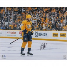 Roman Josi Nashville Predators Autographed Fanatics Authentic 16 x 20 Gold Jersey Celebrating Photograph