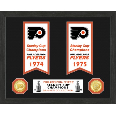 Philadelphia Flyers Highland Mint Two-Time Stanley Cup Champions 12 x 15 Framed Banner Collection