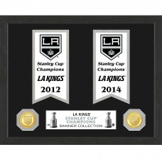 Los Angeles Kings Highland Mint Two-Time Stanley Cup Champions 12 x 15 Framed Banner Collection