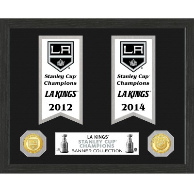 Los Angeles Kings Highland Mint Two-Time Stanley Cup Champions 12 x 15 Framed Banner Collection