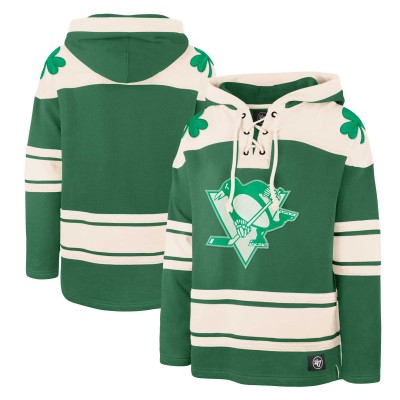 Толстовка Pittsburgh Penguins 47 St. Patricks Day Superior Lacer - Kelly Green