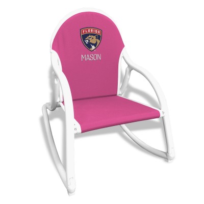 Childrens Florida Panthers Pink Personalized Rocking Chair