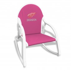 Childrens Detroit Red Wings Pink Personalized Rocking Chair Childrens Detroit Red Wings Pink Personalized Rocking Chair
