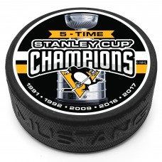 Шайба Pittsburgh Penguins Five-Time Stanely Cup Champions