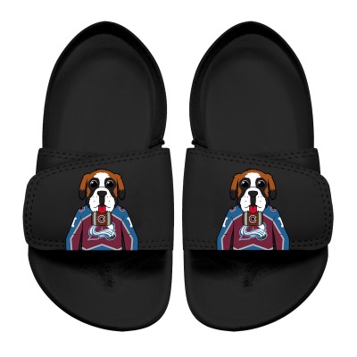 Toddler Colorado Avalanche ISlide Black Mascot Slide Sandals