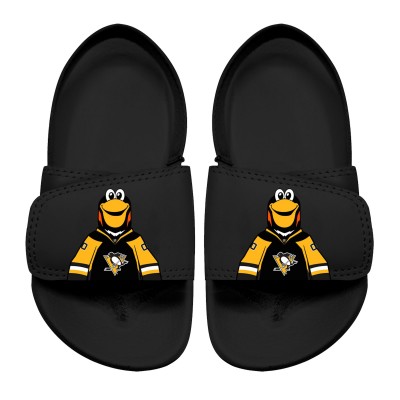 Toddler Pittsburgh Penguins ISlide Black Mascot Slide Sandals