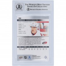 Andrei Svechnikov Carolina Hurricanes Autographed 2019-20 Upper Deck SP Authentic #96 Beckett Fanatics Witnessed Authenticated 10 Card Andrei Svechnikov Carolina Hurricanes Autographed 2019-20 Upper Deck SP Authentic #96 Beckett Fanatics Witnessed Authenticated 10 Card