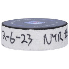 Шайба с игры Alexis Lafreniere New York Rangers Fanatics Authentic from February 6, 2023 vs. Calgary Flames Шайба с игры Alexis Lafreniere New York Rangers Fanatics Authentic from February 6, 2023 vs. Calgary Flames