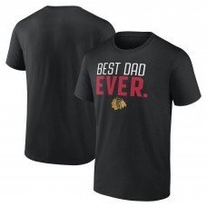 Chicago Blackhawks Best Dad Ever T-Shirt - Black